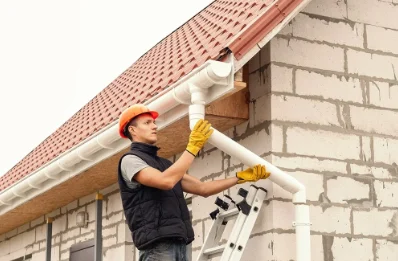 Pose et remplacement de gouttières à Fontanges